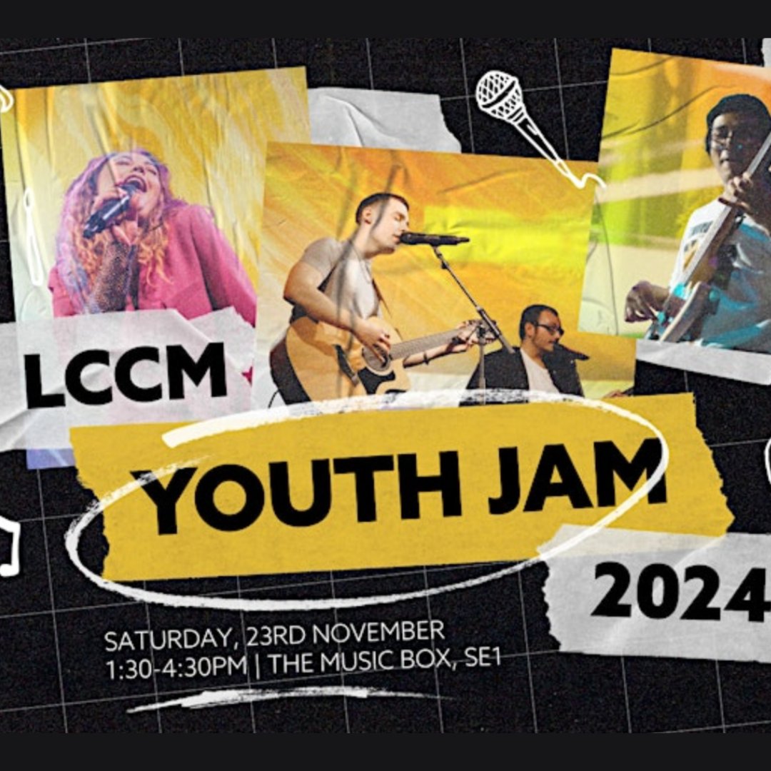 🎤🎹 Free Youth Jam Session hosted by <a href="/lccmlondon/">LCCM London</a>
celebrating the incredible talent and passion of young musicians and aspiring artists. 

👉 Sat 23rd Nov, 1.30-4.30pm,The Music Box, 241 Union Street, SE1 0LR. Find out more and reserve your free spot tinyurl.com/2xsefufd