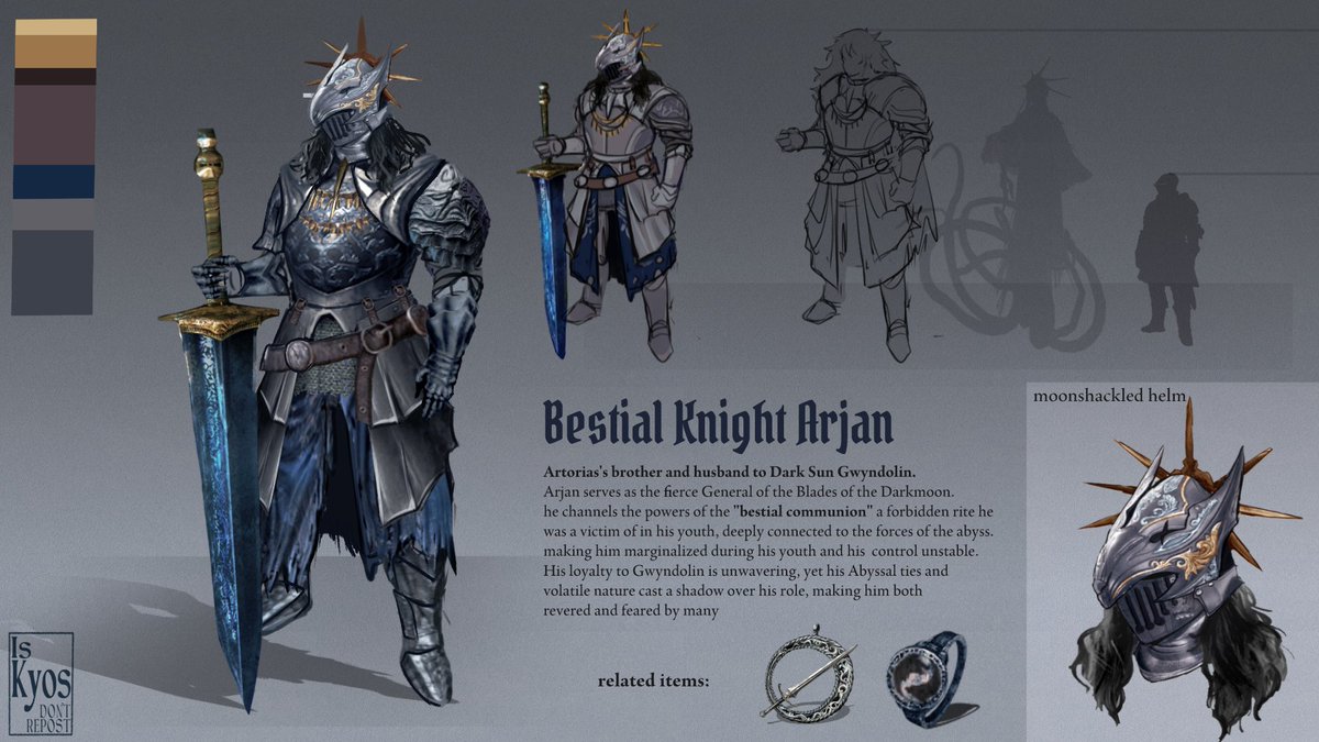 Is_Kyos's tweet photo. Bestial knight, Arjan 🐺
#darksouls #conceptart #oc https://t.co/42ur4uAkfL