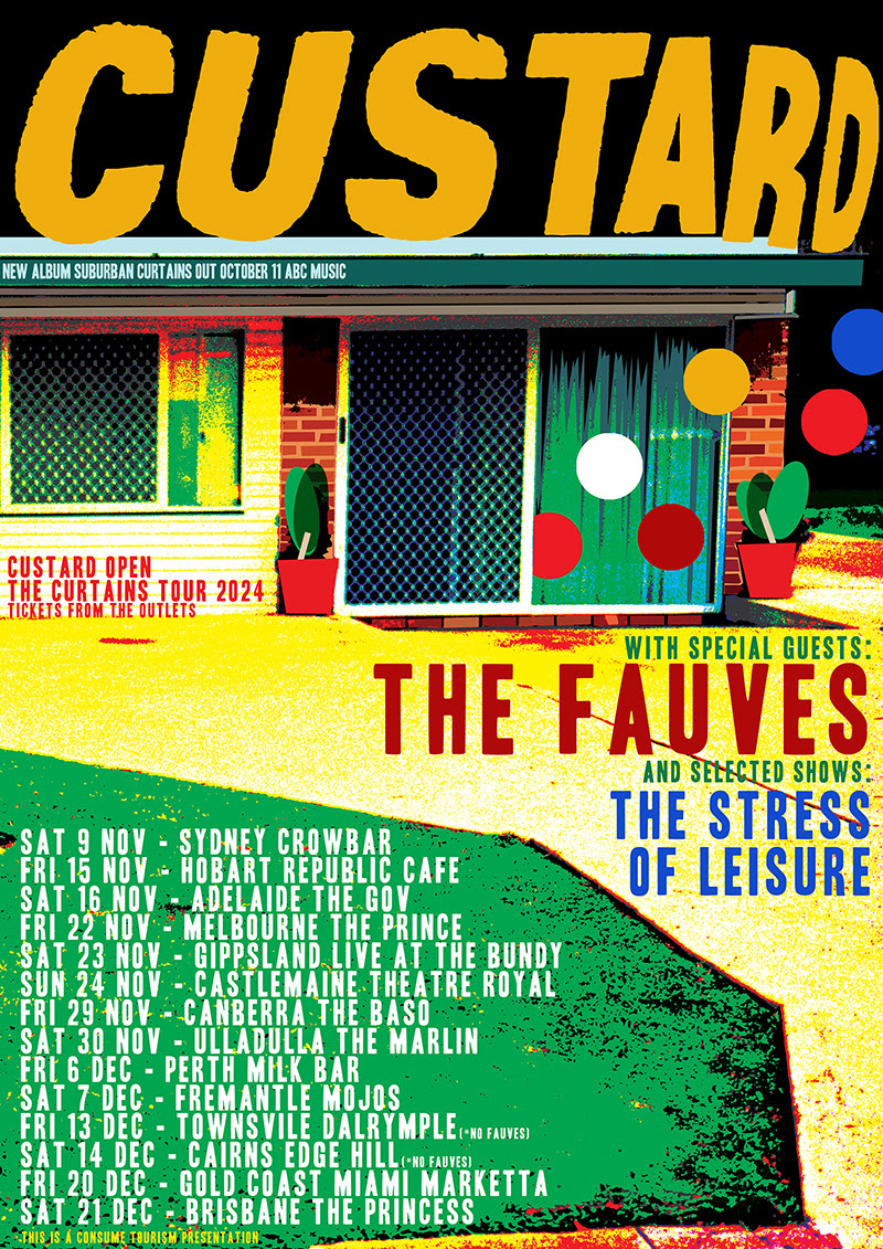 The Fauves roll in to town on Saturday with Custard and The Stress Of Leisure at <a href="/TheGovHindmarsh/">The Gov</a> . <a href="/ThisIsNeetz/">AK</a> puts some questions to Andrew Cox about their new album "Tropical Strength" and the tour... hifiway.live/2024/11/14/the…