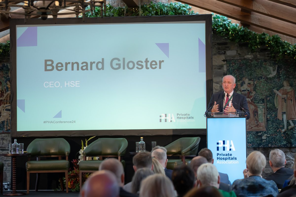 Private Hospitals Association (@privatehospsirl) on Twitter photo Joining us next, we have <a href="/BernardGloster/">Bernard Gloster</a>
CEO of @HSELivesharing insights and challenges of the Irish healthcare landscape #PHAconference24 Joining us next, we have <a href="/BernardGloster/">Bernard Gloster</a>
CEO of @HSELivesharing insights and challenges of the Irish healthcare landscape #PHAconference24