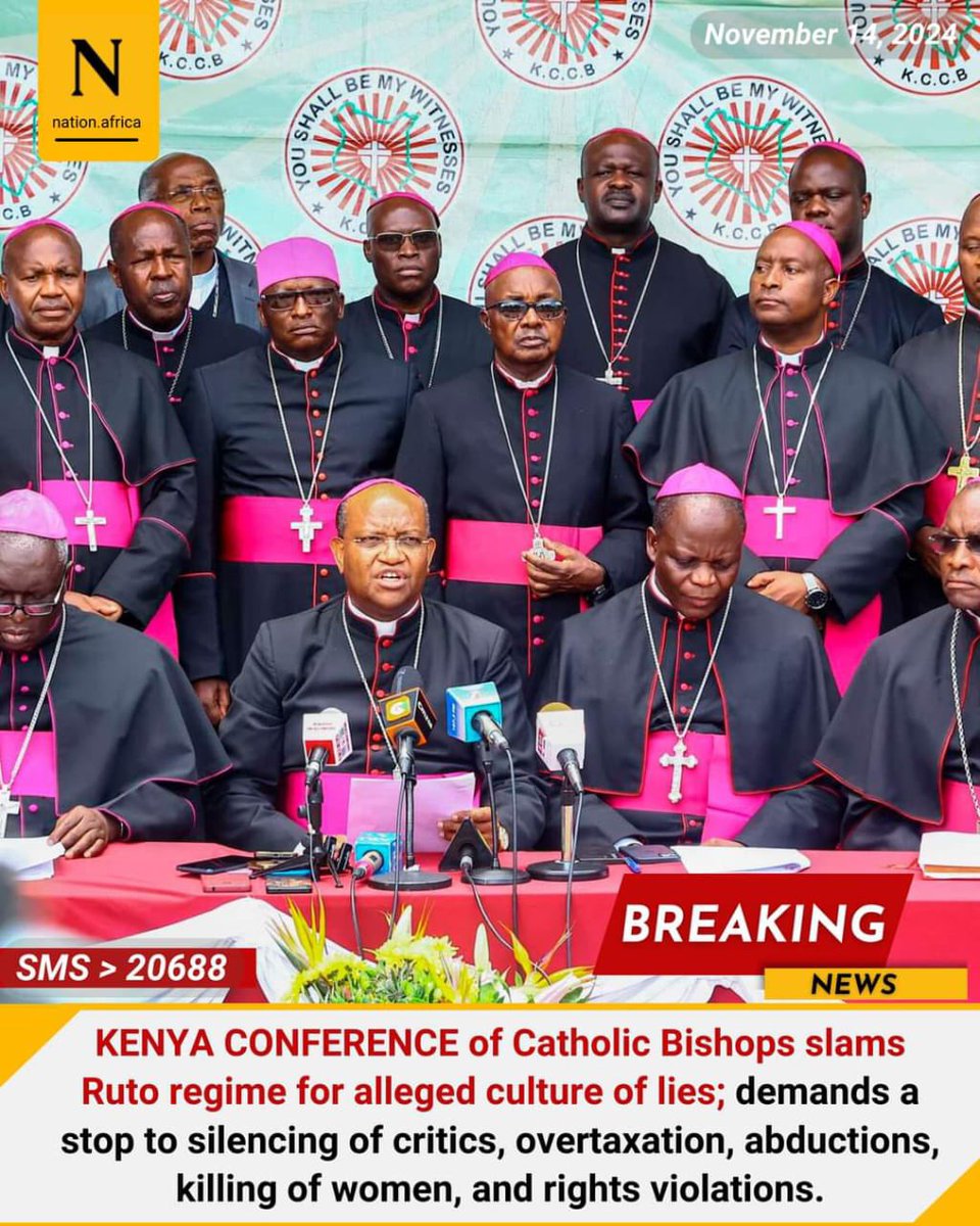_thecivicdesk's tweet photo. I have always said Catholic church is the only church left to defend common mwananchi. The rest are bootlickers who are after their stomachs. Hongera catholic Bishop.
Protestant churches are nothing but a scam 

#JKIAReforms
#ResignMarthaKoome
#KindikiHomecoming https://t.co/TmRyRj7wa7