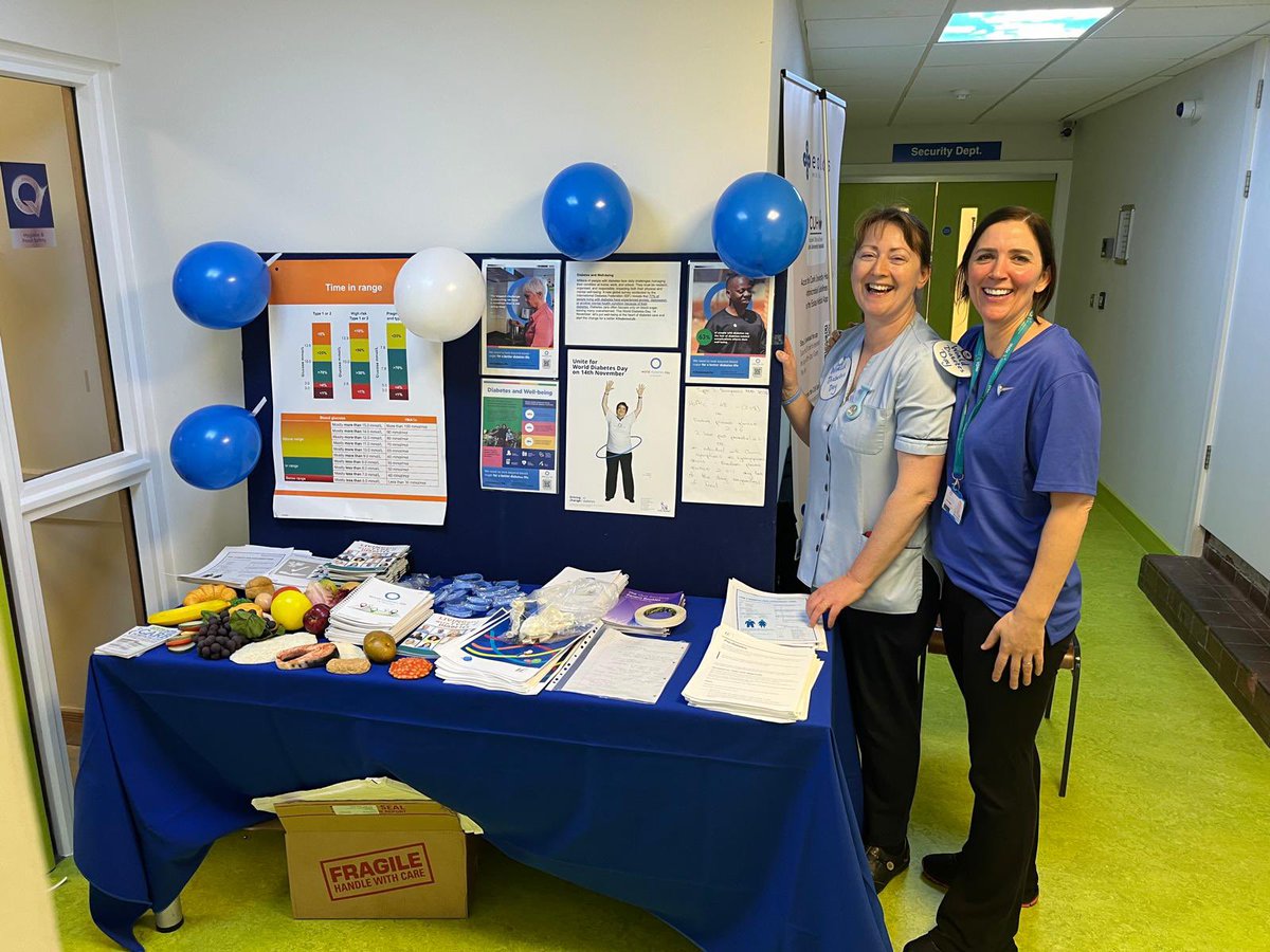 CUH Cork Dietitians ๐ (@cuh_corkdiet) on Twitter photo World Diabetes Day <a href="/CUH_Cork/">Cork University Hospitals</a> find us at our stand outside the canteen today!
Mary Lucey, Diabetes Nurse Specialist with Shirley Beattie, Clinical Specialist Dietitian #WorldDiabetesDay #WDD2024 World Diabetes Day <a href="/CUH_Cork/">Cork University Hospitals</a> find us at our stand outside the canteen today!
Mary Lucey, Diabetes Nurse Specialist with Shirley Beattie, Clinical Specialist Dietitian #WorldDiabetesDay #WDD2024
