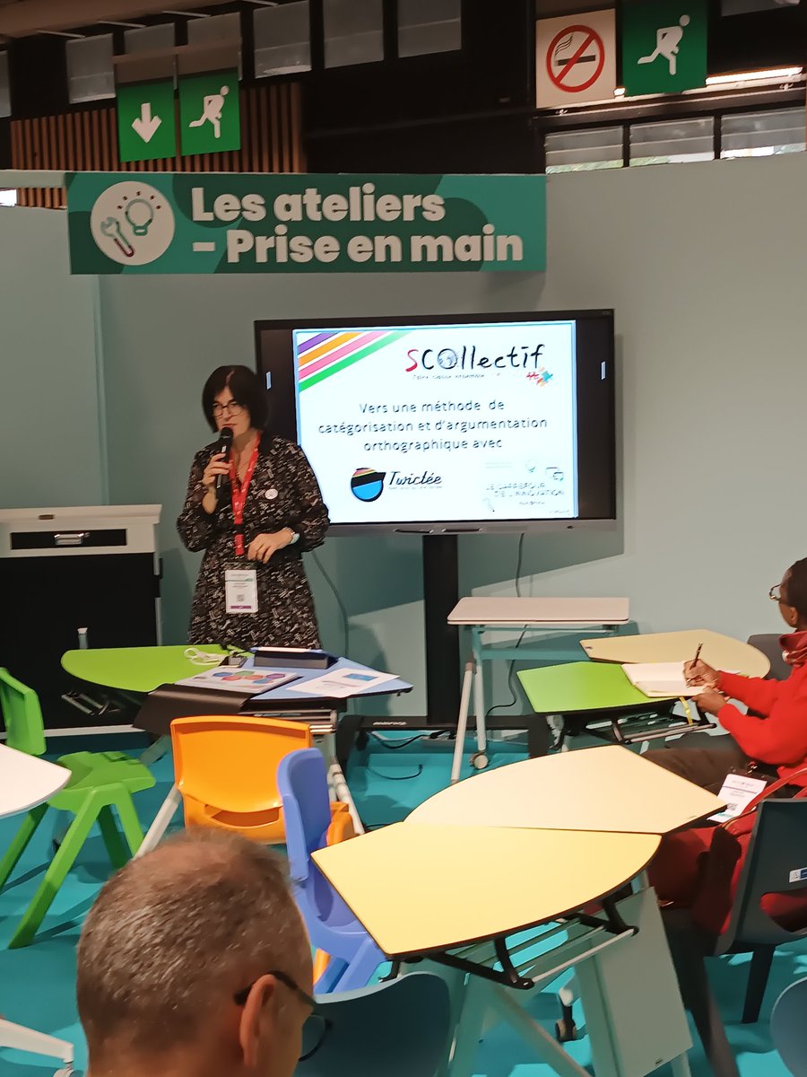 Atelier de prise en main de <a href="/TwicteeOfficiel/">TwictéeOfficiel</a> autour de la dictée négociée, la justification orthographique dans le carde d'un échange entre classe. "Faire pour expliquer aux autres leurs erreurs".

Atelier <a href="/SCOllectif_asso/">SCOllectif 🐘</a> avec <a href="/Isawatrinet/">Isaplatie</a>