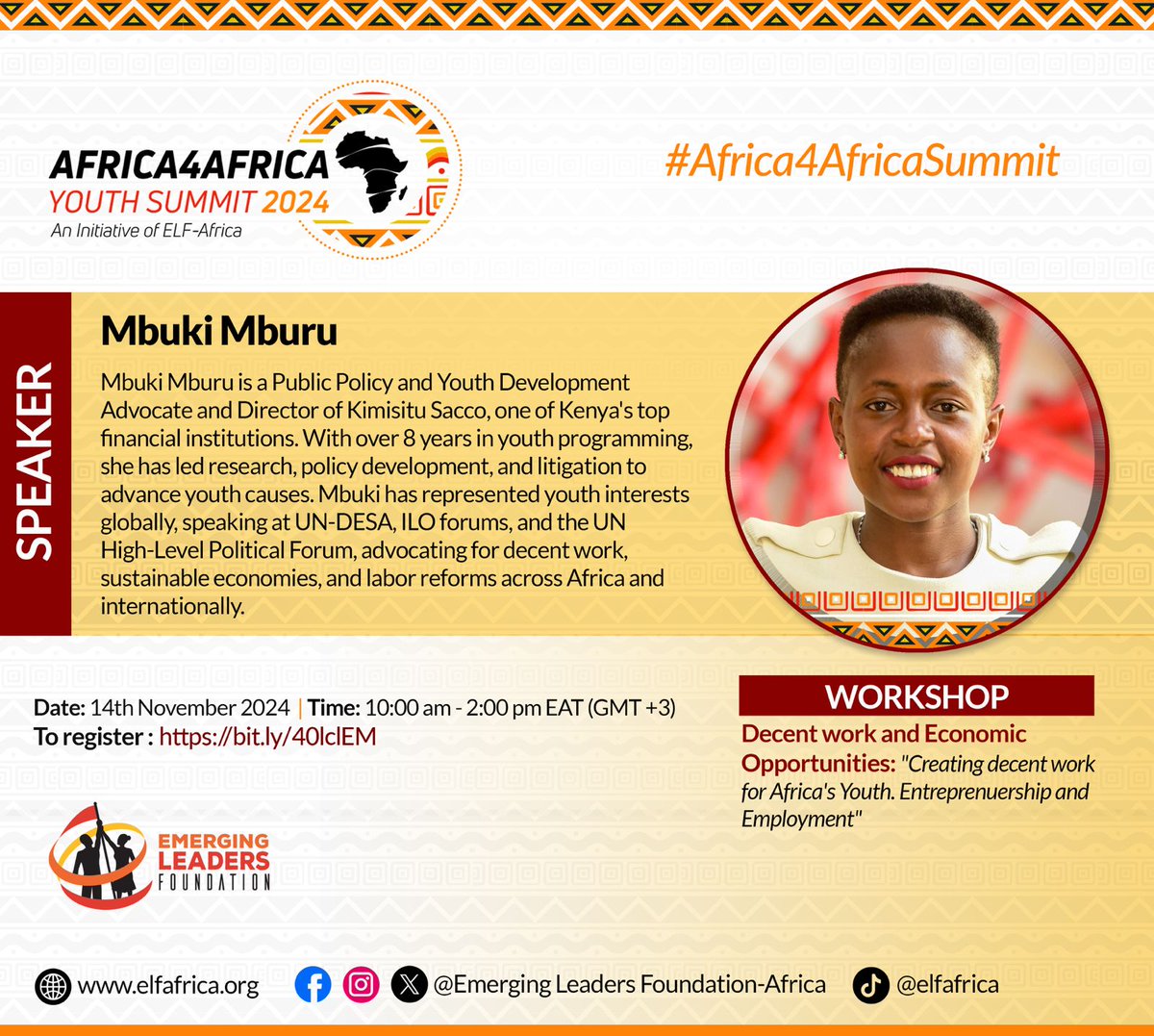 Sam_Assertive's tweet photo. Young people must embrace collaboration as they seek to be part of the democratic processes in this country. They must map the right stakeholders to strengthen their voices. β Mbuki Mburu
#Africa4AfricaSummit #ELFImpact https://t.co/57Kx8YHFUh