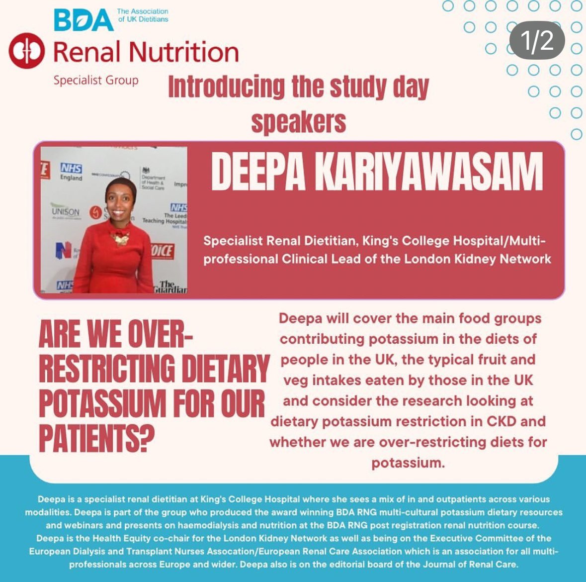 BDA Kidney Dietitian Specialist Group tweet media