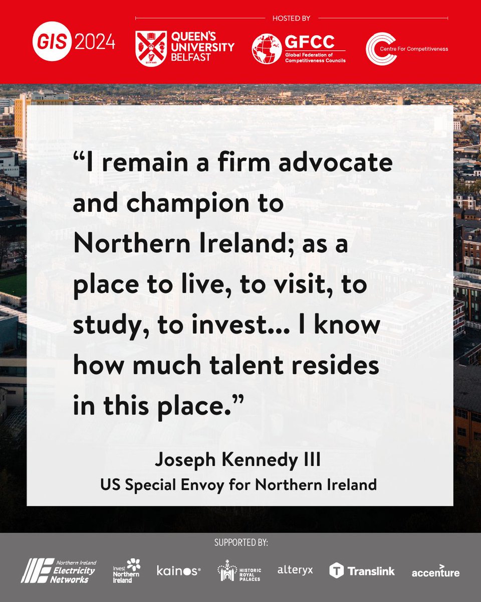 Our <a href="/USEnvoyNI/">Joseph Kennedy III</a> @JoeKennedy has a message for the people of #NorthernIreland.

#GISBelfast2024 #Belfast