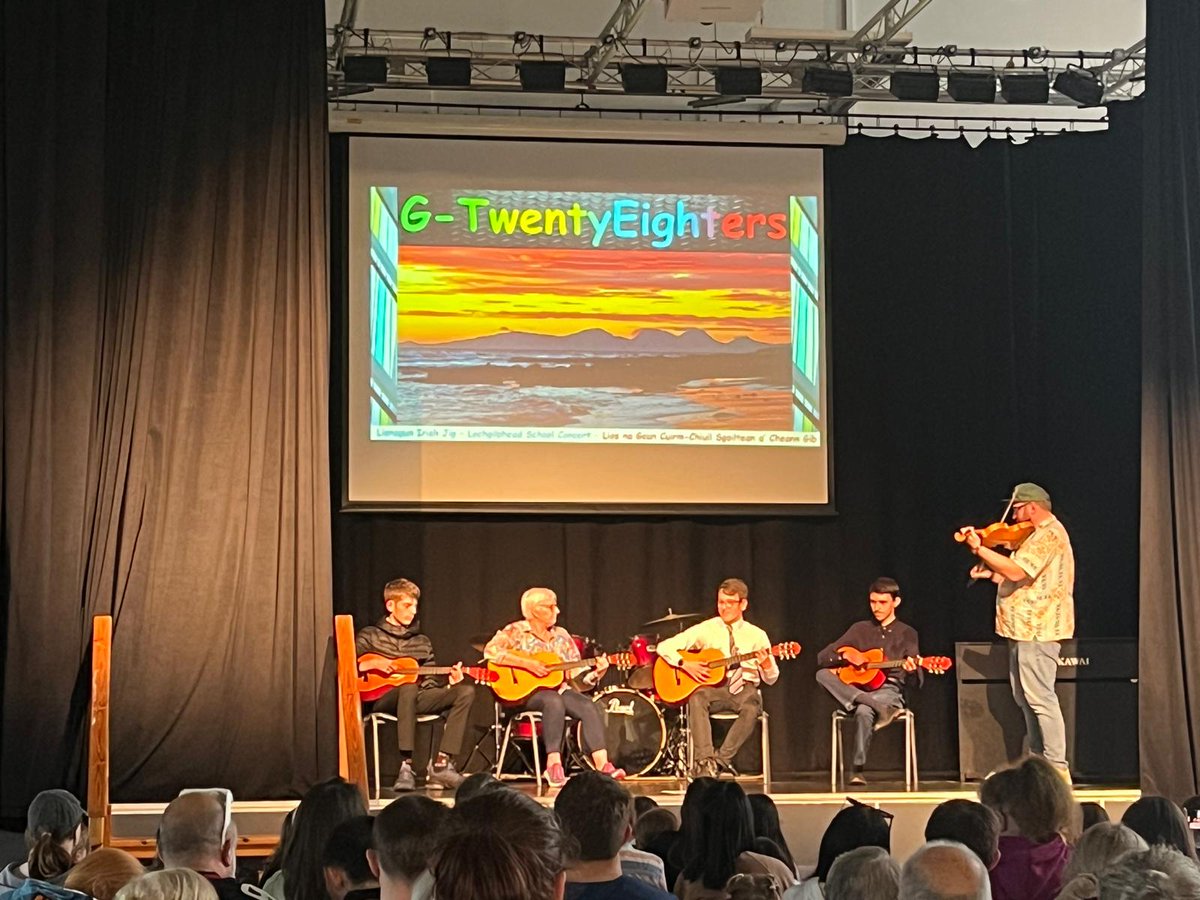 DrakeMusicScot's tweet photo. Young people at Lochgilphead Joint Campus took part in a #DMSLEARN project with our Associate Musician, Ron. They formed a band, G-TwentyEighters, and performed their original music for the school! ๐ธ
This project was funded through @ArgyllAndBute by @CreativeScots' YMI Funding. https://t.co/t8CljexjMw