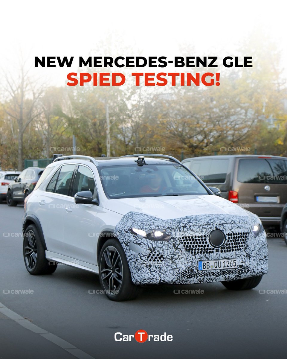 Car_Trade's tweet image. New Mercedes-Benz GLE spied testing on foreign shores!
- New tail lamps with three-point pattern
- Revised headlamp design
- Tweaked front and rear bumpers

#mercedesbenz #gle #mercedesbenzgle #spyshot #upcoming #suv #newcar #carnews #ctnews
