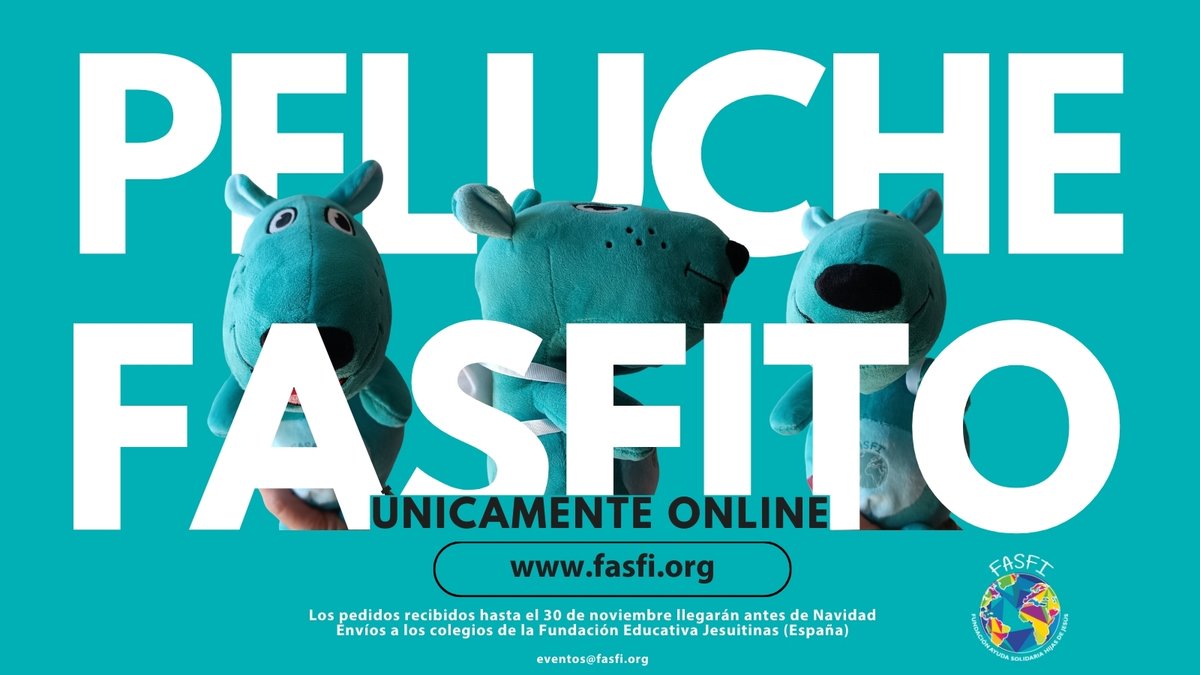 ¡Ya puedes conseguir un peluche de #Fasfito! 

¿Cómo?

- Únicamente en: fasfi.org/fasfito/
- Recogida en los colegios de <a href="/jesuitinas/">Fundación Educativa Jesuitinas</a> 
- Solo podemos garantizar que lleguen antes de Navidad los pedidos que recibamos hasta el 30/11

 Solo hay 500 unidades.
#TatuajesInvisibles