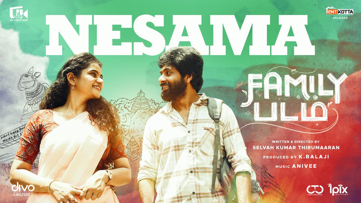 onlynikil's tweet photo. Love's rhythm, straight to your heart! 💖🎶 #Nesama second single from #FamilyPadam ✨ streaming now!
▶️ https://t.co/1I1whgKM4m
@UKCreationsoffl @Tentkotta @varusath2003 @balaji4886 #IpixCreations @selvah_k_thiru
@udhaykarthik5 @actorvivekpra @parthikumar_90 @KavinKlusner @RJ_Priyankaa
#SubikshaKayarohanam @AniVee13 @ajesh_ashok @editorsudharsan
@meyyendira @ctcupdates @soundpartistudios @divomusicindia