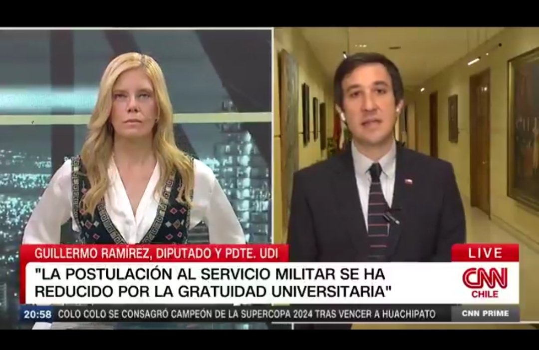 El Presidente de la UDI indignado porque los rotos ahora van a la universidad en vez de hacer el servicio militar.

Tuve que verlo para creerlo.