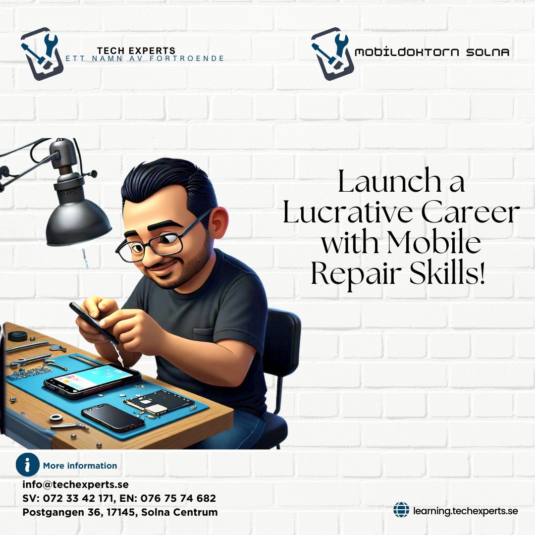 techexperts2024's tweet image. &quot;Launch a rewarding career with mobile repair skills! Enroll with TechExperts today and start your journey.&quot;
#stockholm #mobilrepairinginstockholm #mobilephonecourseinsweden #courses #repairing #mobileaccessories #mobilephone #MobileRepair #SkillBuilding #SkillUp #TechTraining