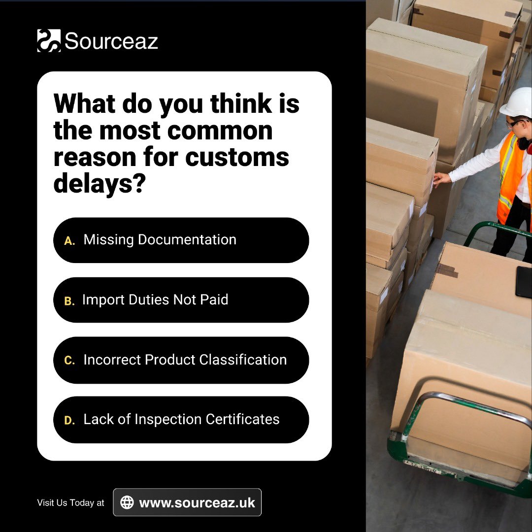 sourcea_z's tweet image. The most common cause is usually missing documentation.

Avoid this by engaging us for seamless shipping, we handle all paperwork to ensure your products sail through without delays.

#sourceaz #hasslefreeshopping #effortlesslogistics #ukshipping #uklogistics #freightforwarder