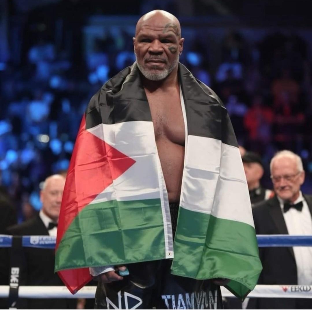 Tüm dünyanın gözü bu maçta ADAMIN KRALI Mike Tyson Filistin Bayrağı ile poz verdi 👏👏👏

#KademeAcilKomisyona Nobel
#KamudaTamBoykot  AIDS
Sonuna Kadar Erdoğan  Daron 
Zeynep Bastık Cayma 
Istanbul VAKİT TAMAM 
Ekrem İmamoğlu #ALTIN 
#SONDAKİDA  Hüseyin Çelik 
Mardin'de 10 Acun