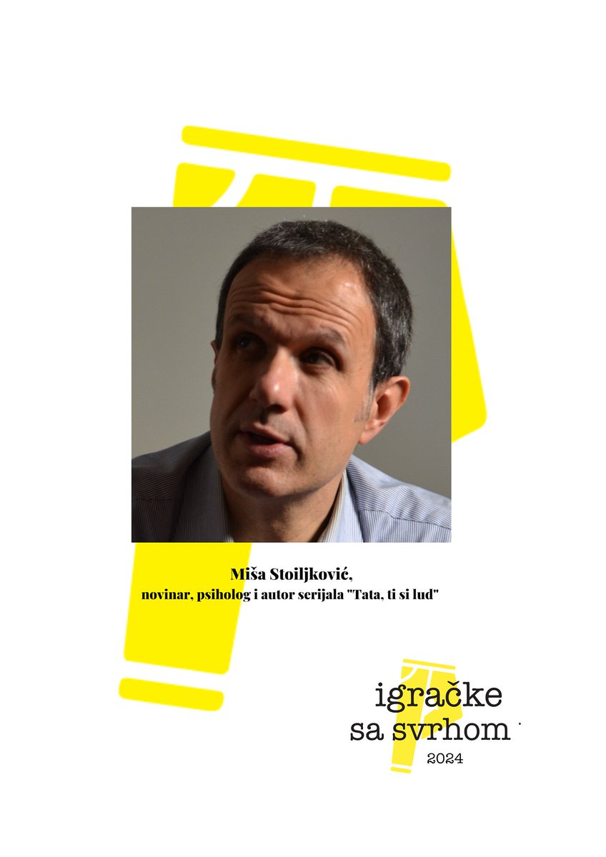 Predstavaljamo Tim počasnih selektora #IgračkeSaSvrhom2024

Miša Stojiljković 
Novinar, psiholog i autor serijala "Tata, ti si lud"