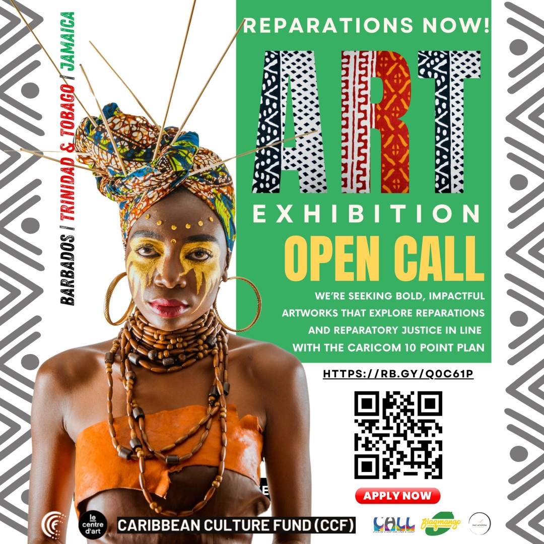 Calling visual artists from the Caribbean and of Caribbean Descent!✨ 

Through a Caribbean Culture Fund grant, CRJ10PP invite submissions for an art exhibition on reparations.

Deadline: November 30

Learn more:▶️  commonwealthfoundation.com/opportunity/re… 

#callforart