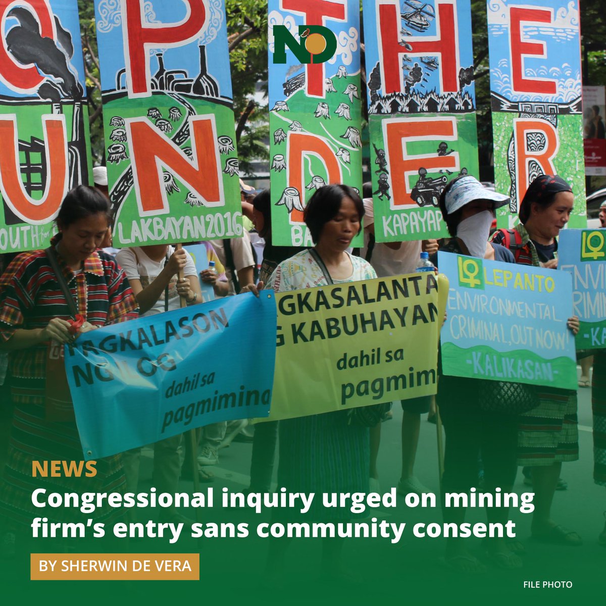 NEWS | Abra Rep. Ching Bernos filed a resolution urging the House committees on cultural communities and natural resources to probe the alleged mining exploration on indigenous peoples’ land without consent from the community. Read the report: bit.ly/3CBzU2a