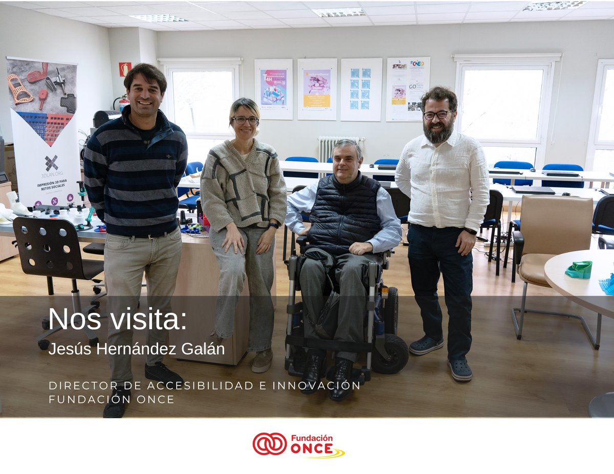 3dlan_org's tweet photo. Ayer fue un placer recibir a @JHernandezGalan  Director de Accesibilidad e Innovación  @Fundacion_ONCE  galardonado con el  Premio Nacional de Innovación 2024, que hizo un hueco en su apretada agenda para visitarnos, ¡Gracias!

Hoy le veremos en #2ºCNED https://t.co/0fmi1LOrkP https://t.co/cPoV1nFUHG