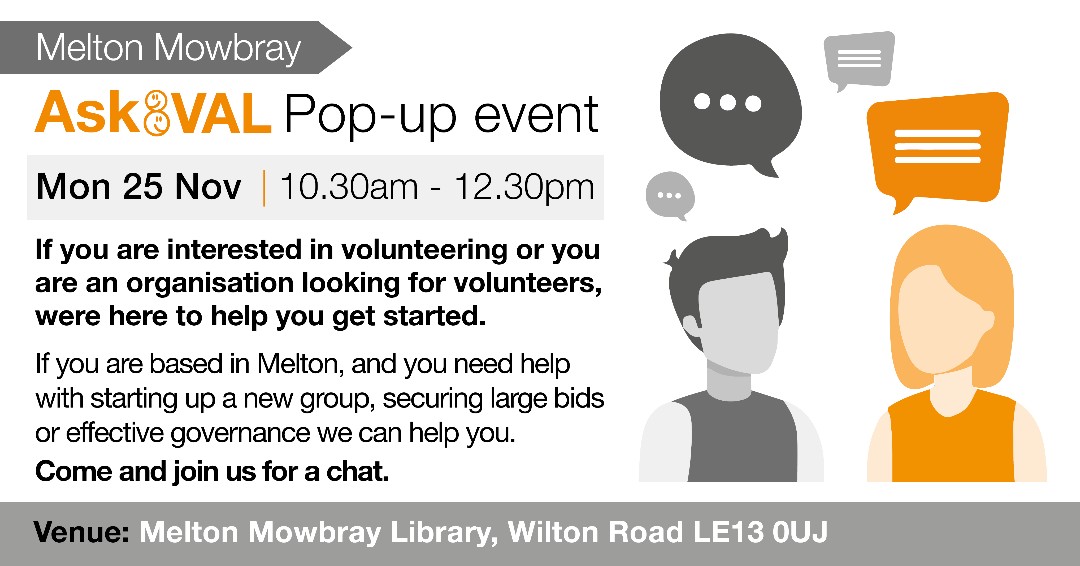 valonline's tweet photo. 🔈VAL #Training
Are you interested in getting involved in volunteering and community action in Leicestershire?

Come along and join us for a chat to find out more: https://t.co/6iYM9HYJ03 https://t.co/GQXvQdGUlR