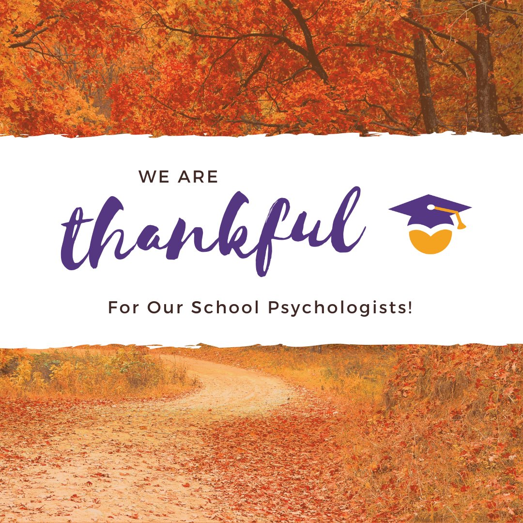 It's school psychologists week. Thank your school psychologist! We are thankful for you! #nced #ncpublicschools #nspw