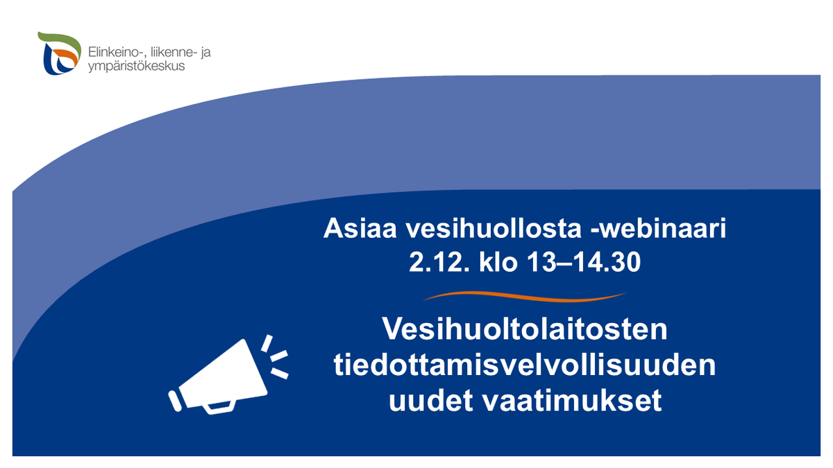 Vesihuoltolaitoksilla on velvollisuus lähettää asiakkailleen tiedot talousveden laadusta, hinnasta ja kulutuksesta. Tule webinaariin kuulemaan tiedottamisvelvollisuuden toteuttamisesta! Ilmoittautumislinkki kommenteissa 👇
#vesihuolto #tiedottamisvelvollisuus #laskutusohjelma