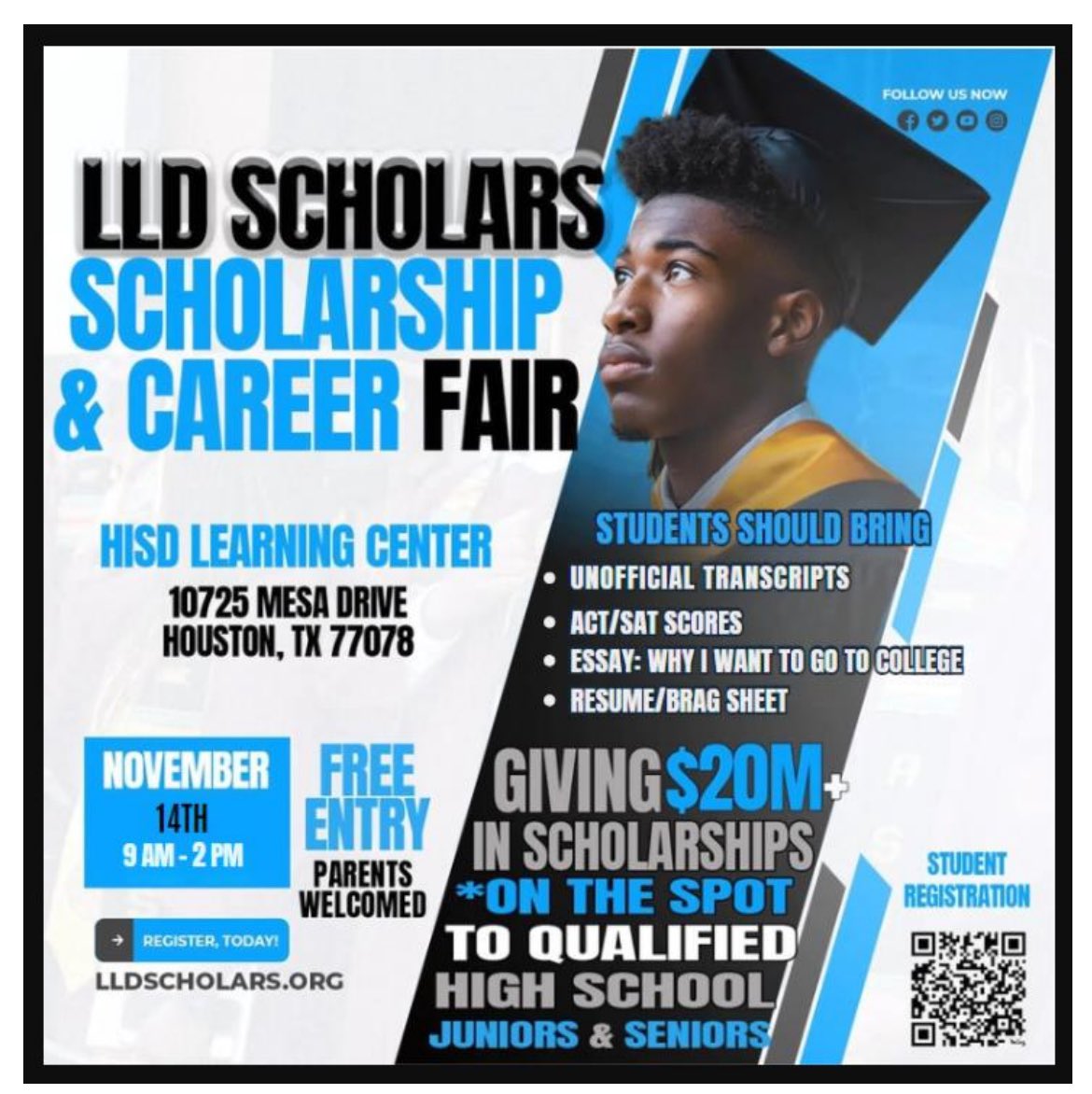 Dr. Delorean Hogan (@delorean_hogan) on Twitter photo On the spot college acceptance and scholarships are happening today at the LLD Scholars and <a href="/HoustonISD/">Houston ISD</a> College & Career Fair in the @HISDNorthDiv. On the spot college acceptance and scholarships are happening today at the LLD Scholars and <a href="/HoustonISD/">Houston ISD</a> College & Career Fair in the @HISDNorthDiv.