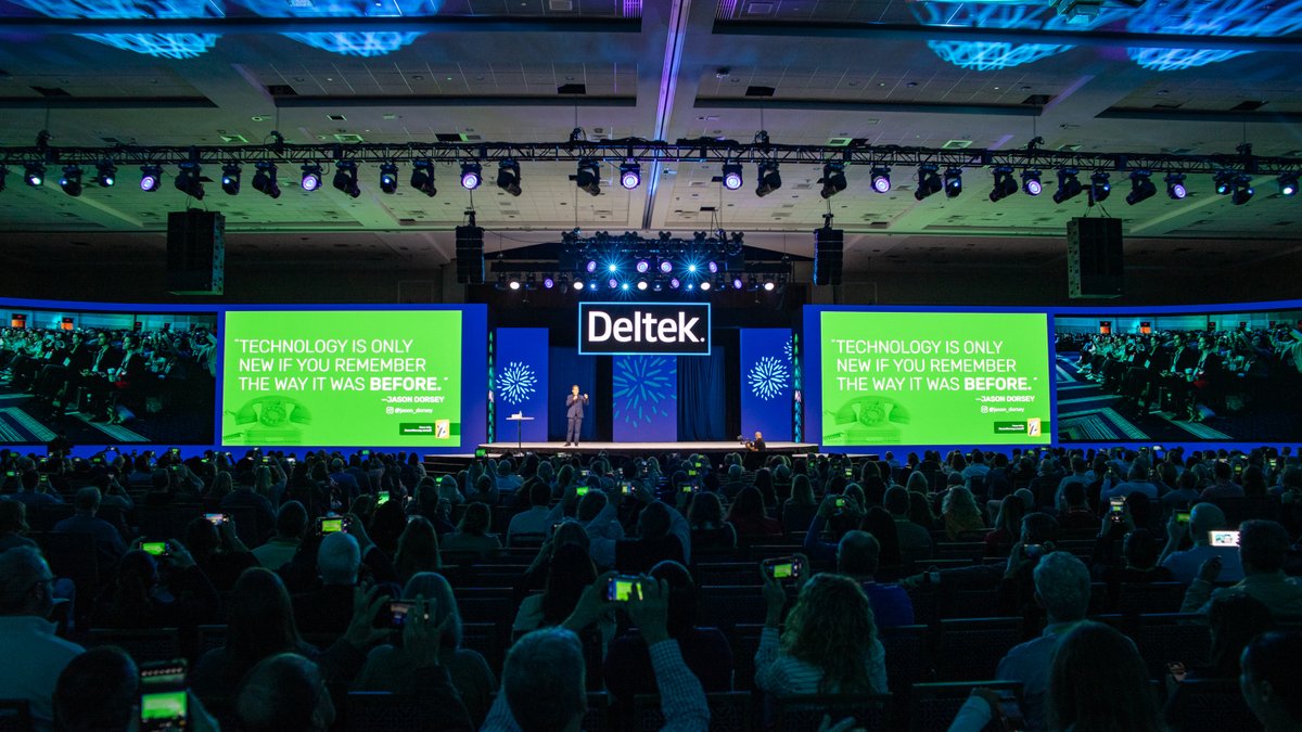 Deltek's tweet image. “Technology is only new if you remember the way it was before.”
#DeltekProjectNation is ready to bridge the generational gap + drive success for their organizations thanks to @jasondorsey's amazing keynote this morning!
#DeltekProjectCon
