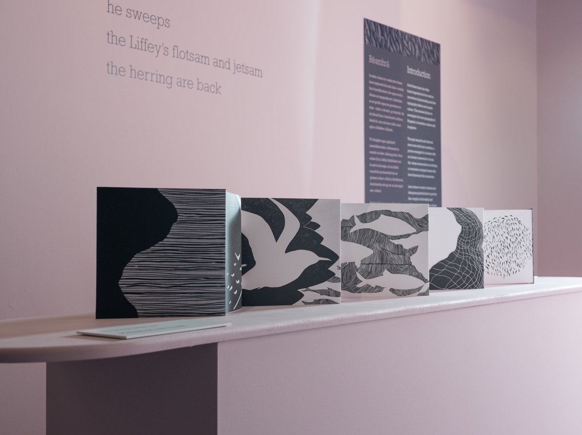 NatPrintMuseum's tweet image. Rinn Aun - the Place of the Tide - a new artist book by Susan Leen now on exhibition at the Museum for #IrishDesignWeek. Leen’s book is inspired by the area of Ringsend, its historical relationship to the sea, and the current environmental issues its communities are addressing.
