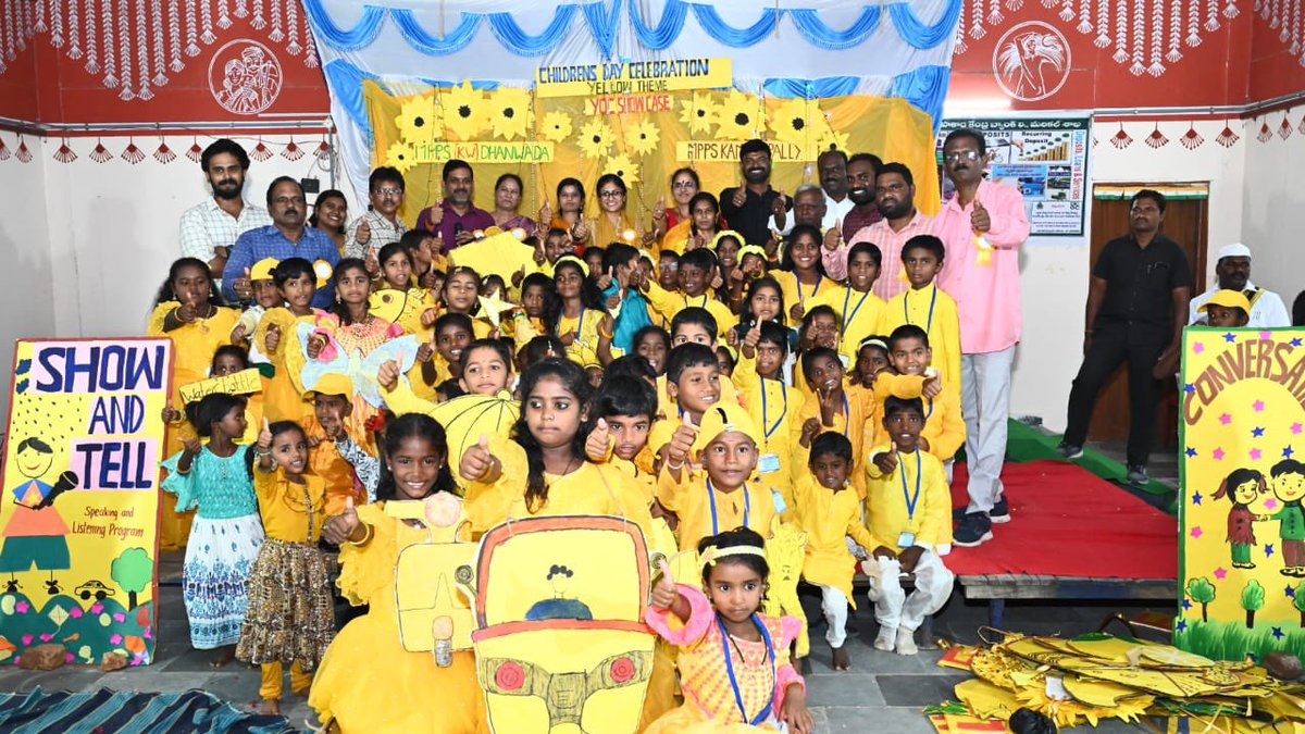 A “Show and Tell Programme” in fluent English by Narayanpet Govt Primary School kids on Children s Day. Thanks to the Young Orators Clubs in schools in Nrpt by TELC. Keep shining ⭐️⭐️<a href="/CPRO_TGCM/">CPRO to CM / Telangana</a> <a href="/TelanganaCMO/">Telangana CMO</a>