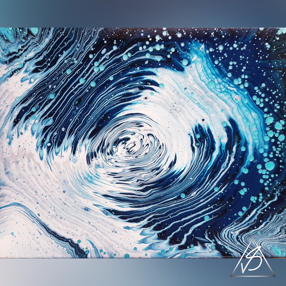 Maelstrom 🌀 deep in the North Sea's cold water! 
Acrylic on canvas, 2020

#painting #fluidpainting