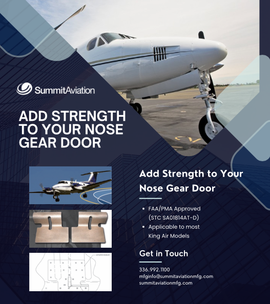 Summit_Mfg's tweet photo. STC Spotlight! We've developed a series of doublers for reinforcing the nose gear doors on various King Air models. Learn more and speak to someone about reinforcing the nose gear doors on your King Air: https://t.co/YqLxRxF3Uk https://t.co/xCH5EghiwI