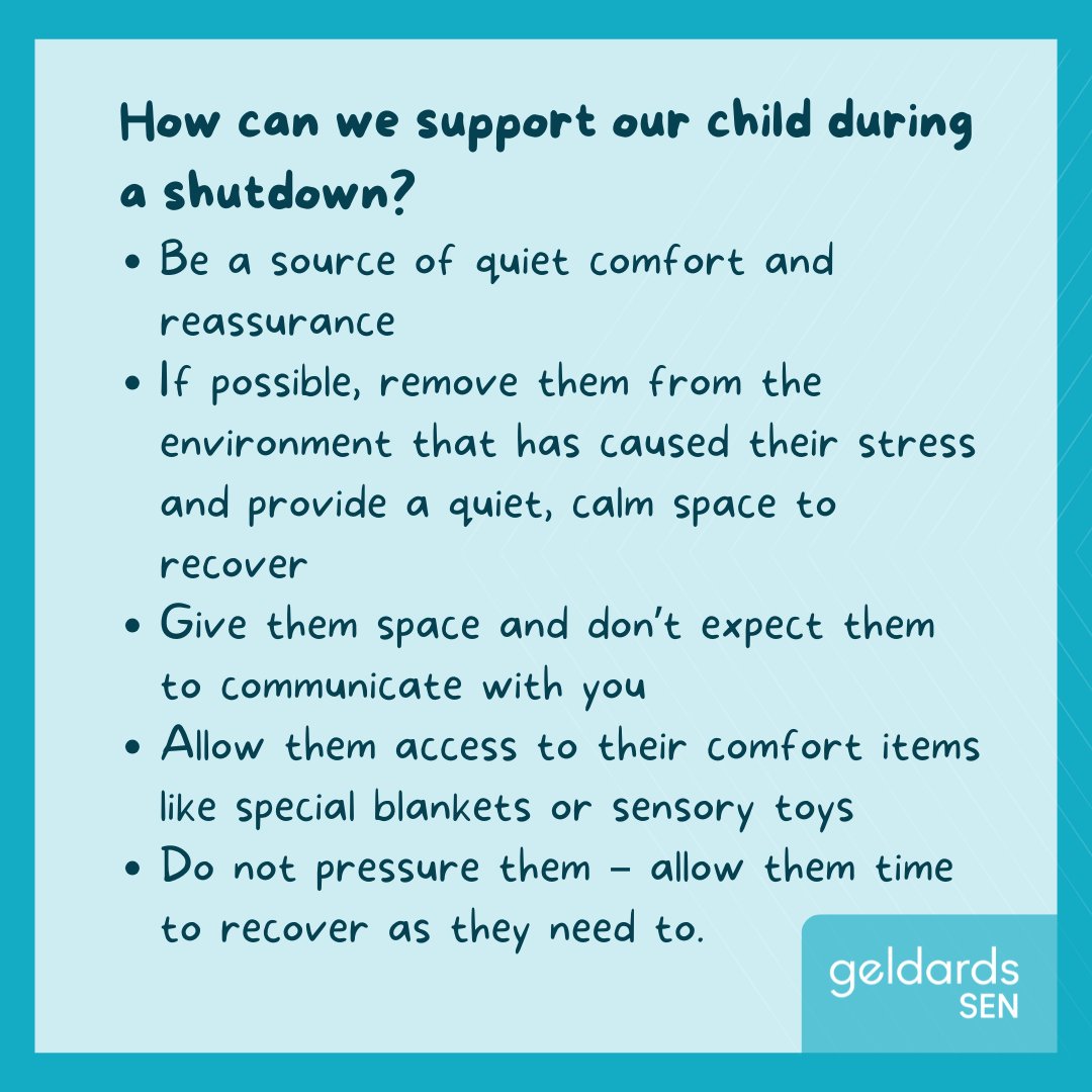 GeldardsSEN's tweet photo. Many of you will have heard of, or experienced, an autistic meltdown, but have you heard of an autistic shutdown?

#asd #autism #neurodivergence #sen #aln https://t.co/oPECDhQJ4i