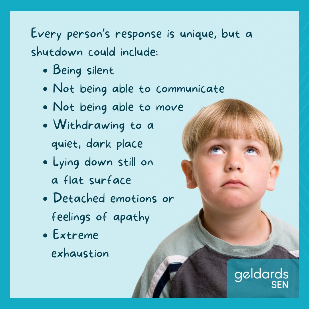 GeldardsSEN's tweet photo. Many of you will have heard of, or experienced, an autistic meltdown, but have you heard of an autistic shutdown?

#asd #autism #neurodivergence #sen #aln https://t.co/oPECDhQJ4i