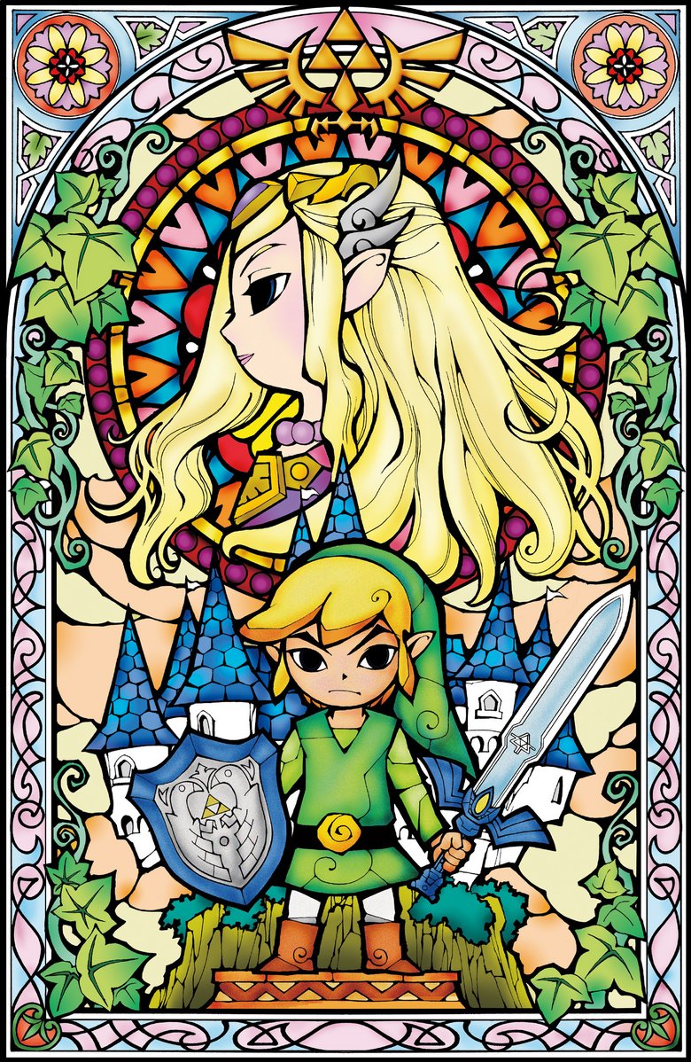 pikzel08's tweet photo. wind waker stained glass artwork, you will always be famous https://t.co/8YrW1lFIR5