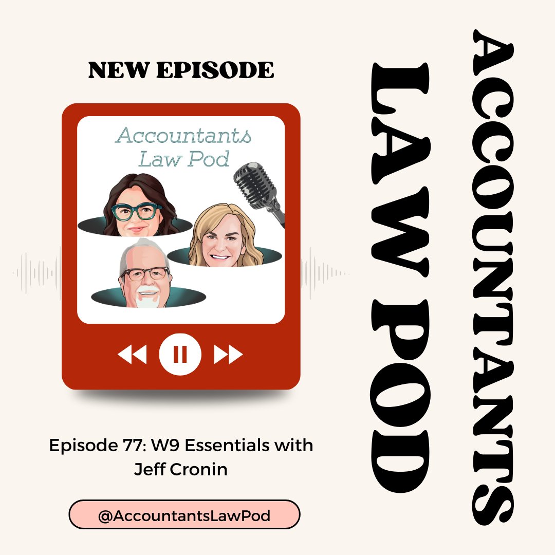 Missed the latest on Accountants Law Pod? Don't worry! 

Jeffrey Cronin returns to decode tax forms and regulations. 📊 Listen now to avoid costly tax pitfalls!

youtu.be/iUFRFvIBs6U