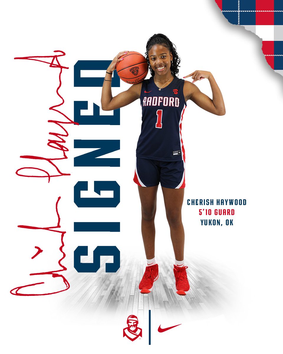 Radford_WBB's tweet photo. Welcome Home, @HaywoodCherish! Everyone help us welcome Cherish to the Highlander family! 🛡️
#RadfordTough | #RiseAndDefend https://t.co/UyQpO4BuXu