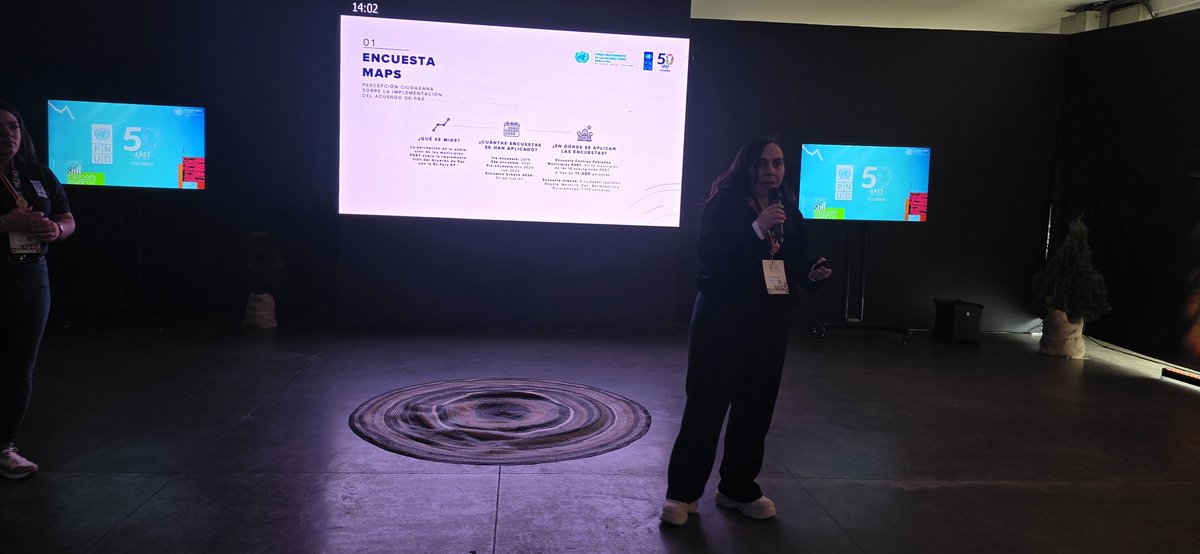 #DatosconSentido #PNUD presente en #VForoMundialDeDatos 

#EscucharLaPaz una encuesta que se hace por primera vez en Colombia con información y datos regionales que permiten conocer la percepción  sobre la implementación del Acuerdo de Paz de las 12 mil personas de las zonas PDET