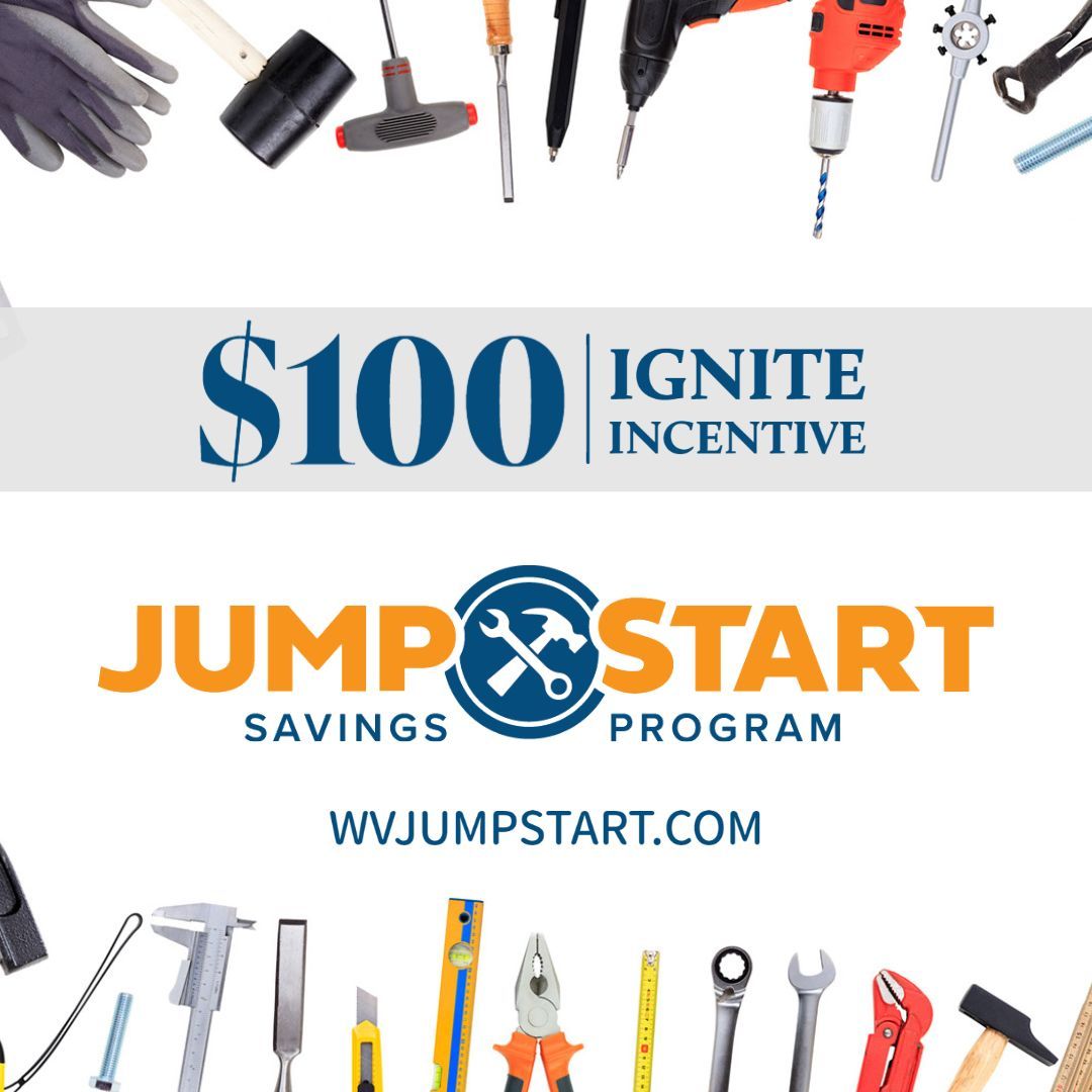 WVJumpstart's tweet photo. Want free money to boost your Jumpstart Savings? You may qualify for the Ignite Incentive when you open your Jumpstart Savings account. Learn more: https://t.co/9qTba8g7po
#WVJumpstart #BuildingASkilledWorkforce https://t.co/7KP8WLojSb