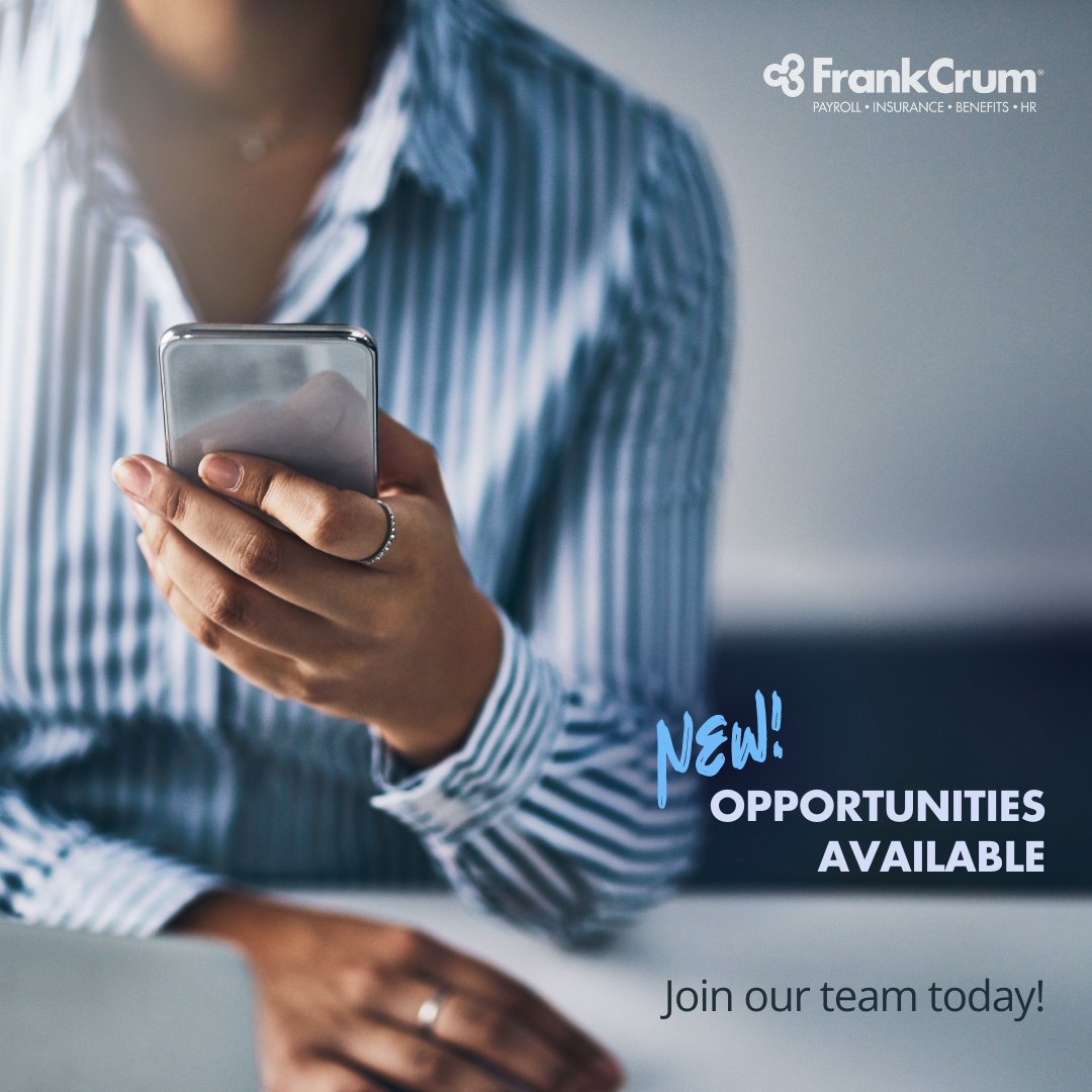 Join our FrankCrum corporate team! We are now recruiting for a Payroll Implementation Specialist, Payroll Coordinator, Application Specialist, Broker Managers, and more. Learn more and apply today: hubs.li/Q02Y2XkT0 #PEO #HR #TopWorkplace #FLJobs #TampaBay #Clearwater