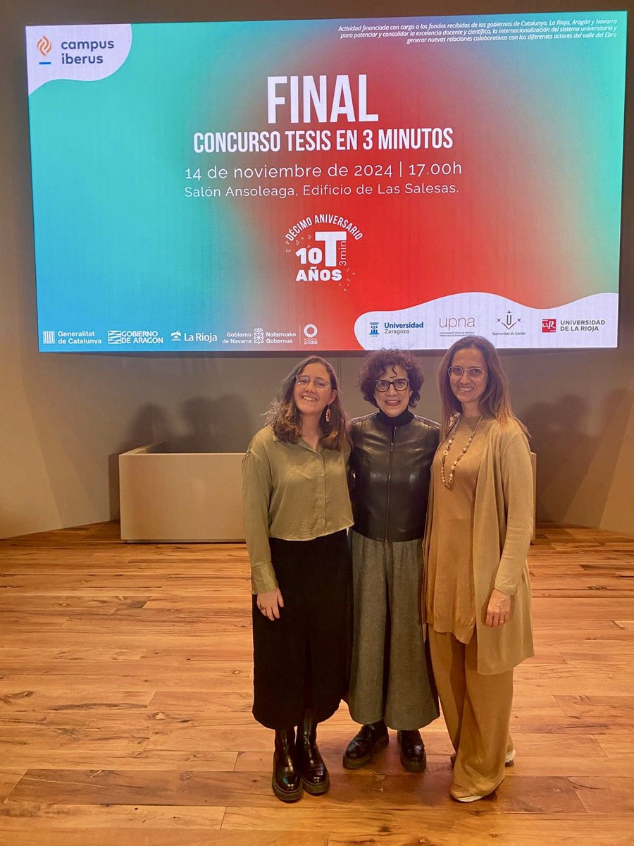 🥁Avui  la gran 𝗙𝗜𝗡𝗔𝗟 𝟯𝗧𝗠!
Concurso Tesis en 3 minutos <a href="/CampusIberus/">Campus Iberus</a> 
⏳17:00 h En directe ara 
📣 Organitza <a href="/UNavarra/">UPNA - Universidad</a> 
#DoctorandesUdL 
🎙️Marta Salvador Almela,  Educació, Societat i Qualitat  de Vida
🎙️Esther Rodrigo Claverol,  Salud 
🔗 youtube.com/live/fDWz99ylI…
