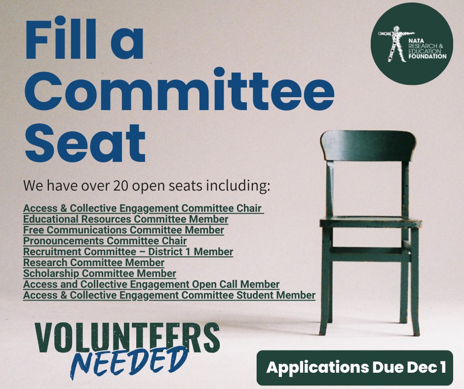 NATAFoundation's tweet photo. 🌟 #Volunteer with the NATA Foundation! 🌟

We’re looking for passionate individuals to join our committees and help advance the athletic training profession. Your time and expertise can make a real impact!

🔹 Apply now:  https://t.co/fAUYOvyJwm

#JoinUs #AthleticTraining https://t.co/KroivoOCXc