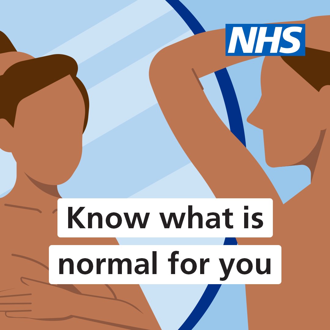 NHSEnglandLDN's tweet photo. Checking your breasts or chest regularly helps you learn what looks and feels normal for you.

This makes it easier to notice any changes that could be a sign of a condition such as breast cancer.

For advice, visit https://t.co/DKzvzvfD3Q https://t.co/DN7oHSqW2c