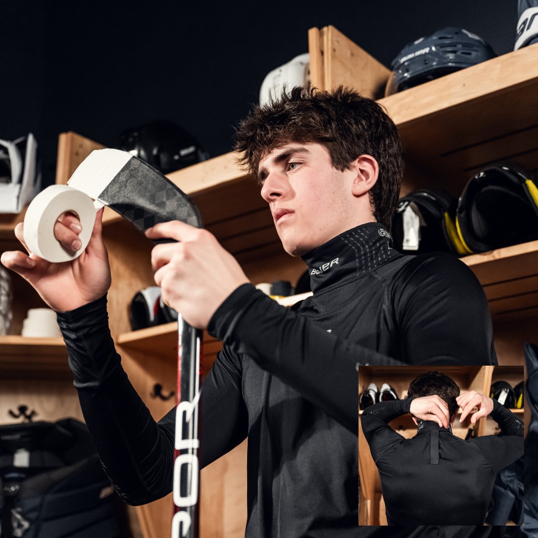 SFS_NB's tweet photo. The @Bauer Cut-Resistant  Neck Protect Long Sleeve Top is essential for any hockey player 🏒
You can stay safe on the ice while having fun! https://t.co/trjQE490Tz