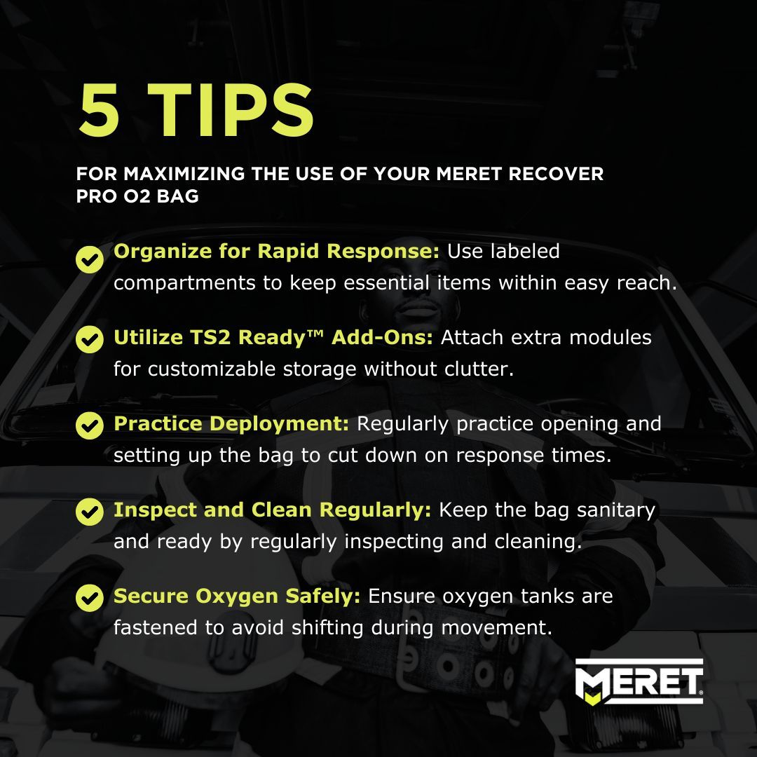 meretusa's tweet image. 5 Tips to get the most out of your MERET RECOVER PRO X bag! 🚑 Organize, add modules, practice deployment, inspect regularly, and secure safely. Be prepared when it matters most. Watch more here: youtube.com/watch?v=s8Lcl7… 

#MERETTips #ResponderReady #FirstResponderEssentials