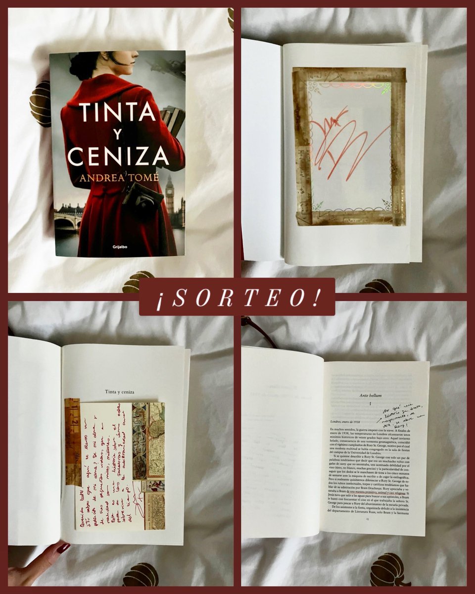 🚨 SORTEO Tinta y ceniza: la edición anotada🚨 

Para celebrar que #TintaYCeniza lleva una semana a la venta, voy a sortear un ejemplar firmado con comentarios de la autora (una servidora)

BASES:
✒️ Seguir esta cuenta
✒️ RT el post
✒️ Hasta el 21/11