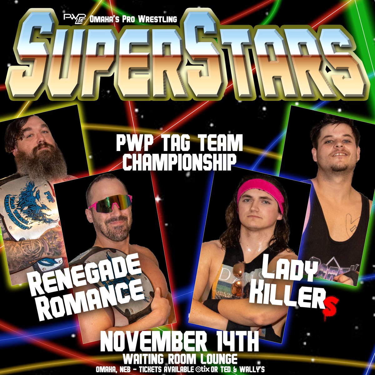PWPLive's tweet image. TONIGHT!!!

PWP Superstars! At The @Waiting_Room in Omaha, NE!

Reserved tables, individual front row seats, and individual GA tix available here: etix.com/ticket/p/57982…

GA tix still available at both @tedandwallys locations (Benson &amp;amp; Old Market) for just $10 while they last!