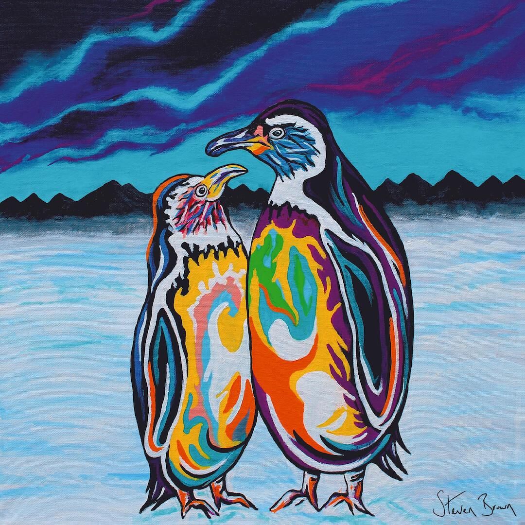 stevenbrownART's tweet image. 👋 Hey, Alec &amp;amp; Annie.
Always together, colourful penguins Alec &amp;amp; Annie patter around the McZoo to see what’s going on. These little penguins love to know what&apos;s going on and are known to have their beaks in everyone else’s business!
stevenbrownart.co.uk/collections/al…