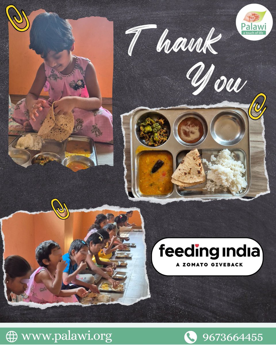 PalawiC's tweet photo. It is with sincere gratitude that we acknowledge the remarkable #support of #FeedingIndia in furnishing Palawi Children  with meals instilling healthy eating habits in these young minds - a vital component for their holistic growth and development. https://t.co/2NnUDKfjcE