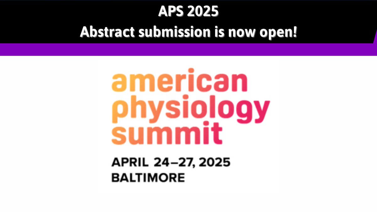 SPARC.science (@sparc_science) on Twitter photo Calling all biomedical researchers! 
Abstract submission for #APS2025 is now OPEN! Share your work & connect with the brightest minds in physiology. 
Deadline: Dec 2nd. Accepted abstracts will be published in APS Physiology! #NIH_SPARC #OpenScience
sparc.science/news-and-event… Calling all biomedical researchers! 
Abstract submission for #APS2025 is now OPEN! Share your work & connect with the brightest minds in physiology. 
Deadline: Dec 2nd. Accepted abstracts will be published in APS Physiology! #NIH_SPARC #OpenScience
sparc.science/news-and-event…