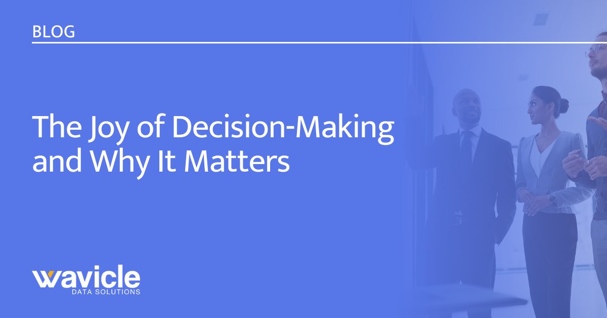 WavicleDataLLC's tweet image. Want to transform your decision-making process? Check out our latest blog on the joy of decision-making and why it matters. hubs.la/Q02YdtCj0 #intelligenttransformation #AI #leadership